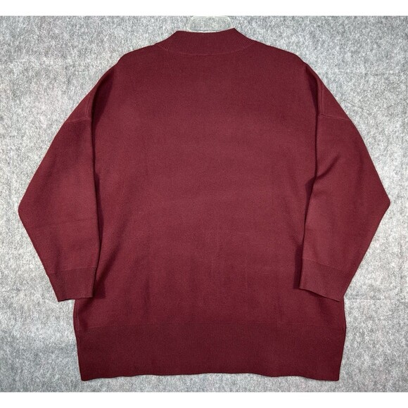 Torrid Women’s Plus Size 3 Sweater Maroon Embroidered Stars Sequin Moon - Picture 3 of 9